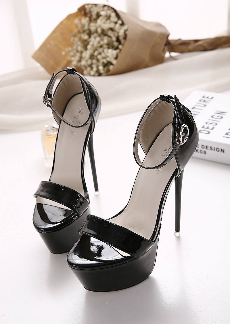 情趣高跟鞋床上免脱细跟性感红色绑带尖头超性感夜店调教诱惑公主16cm