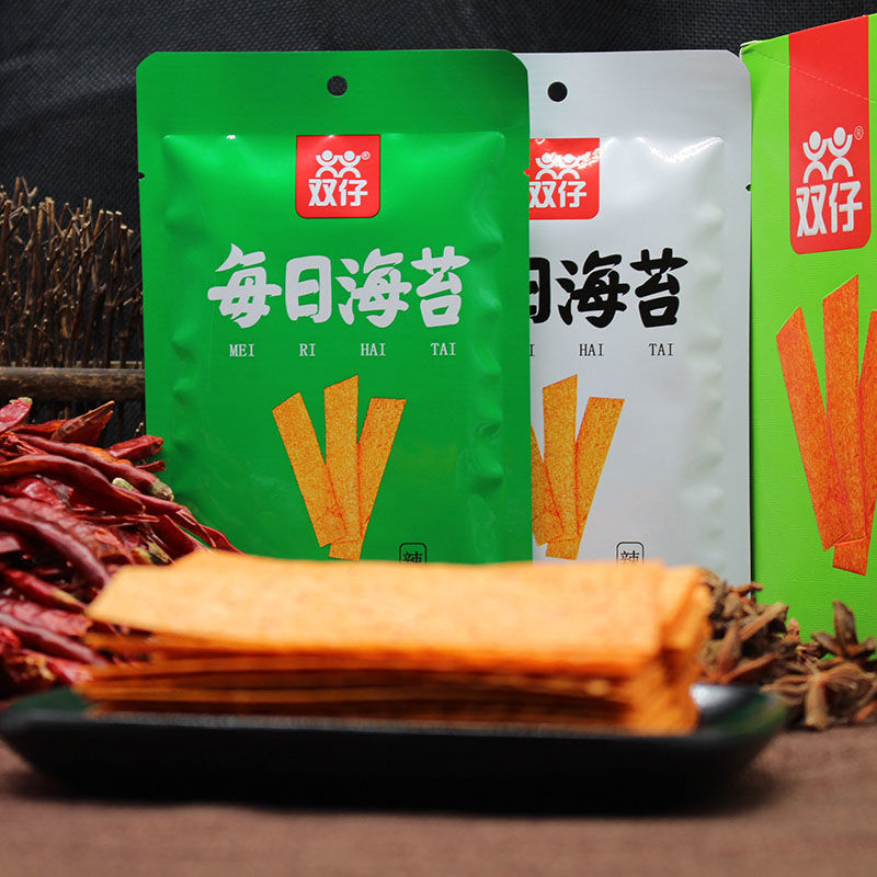 双仔每日海苔辣片双仔手撕辣片零食儿时怀旧休闲小吃麻辣片童年辣条