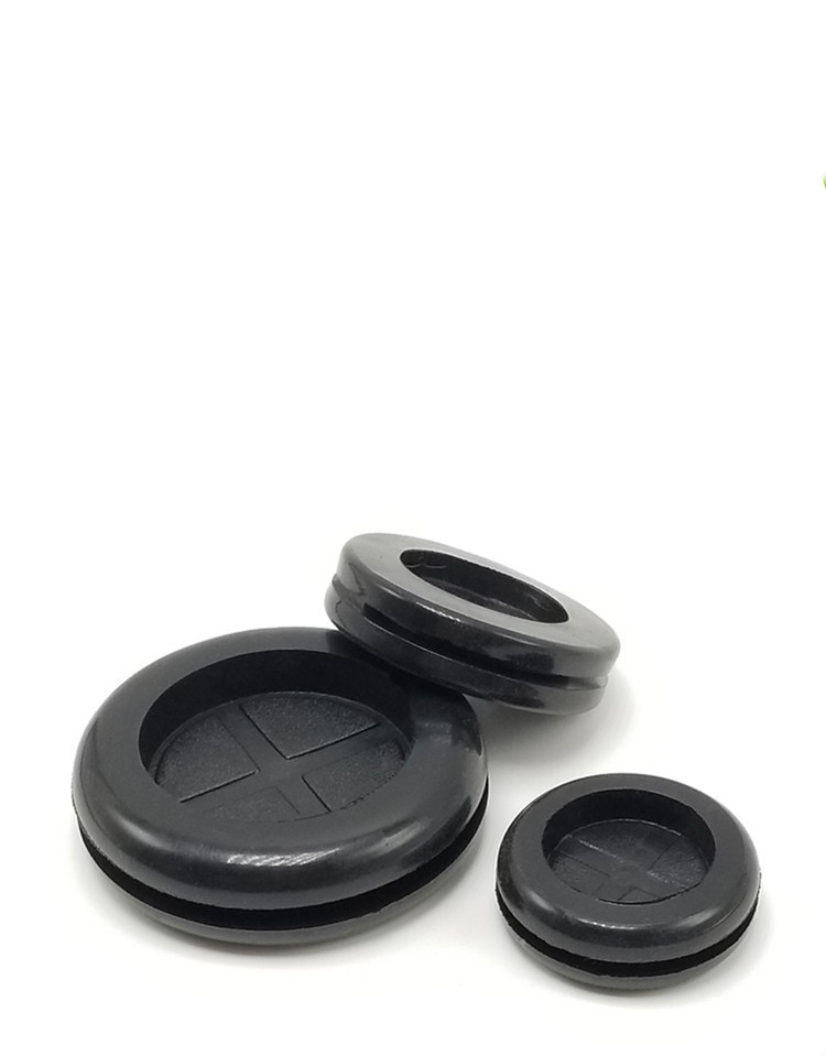 黑色双面护线圈圆形出线环机箱橡胶圈橡皮圈防尘过线圈密封圈板开孔16