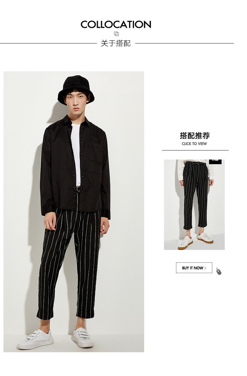 riverstone品牌男装男士长袖衬衫潮新款时尚日常百搭帅气衬衫黑色s165