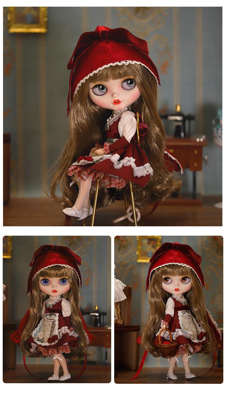 dbs blythe小布娃娃bjd6分改妆改娃关节体女孩公主换装洋娃娃礼物 深