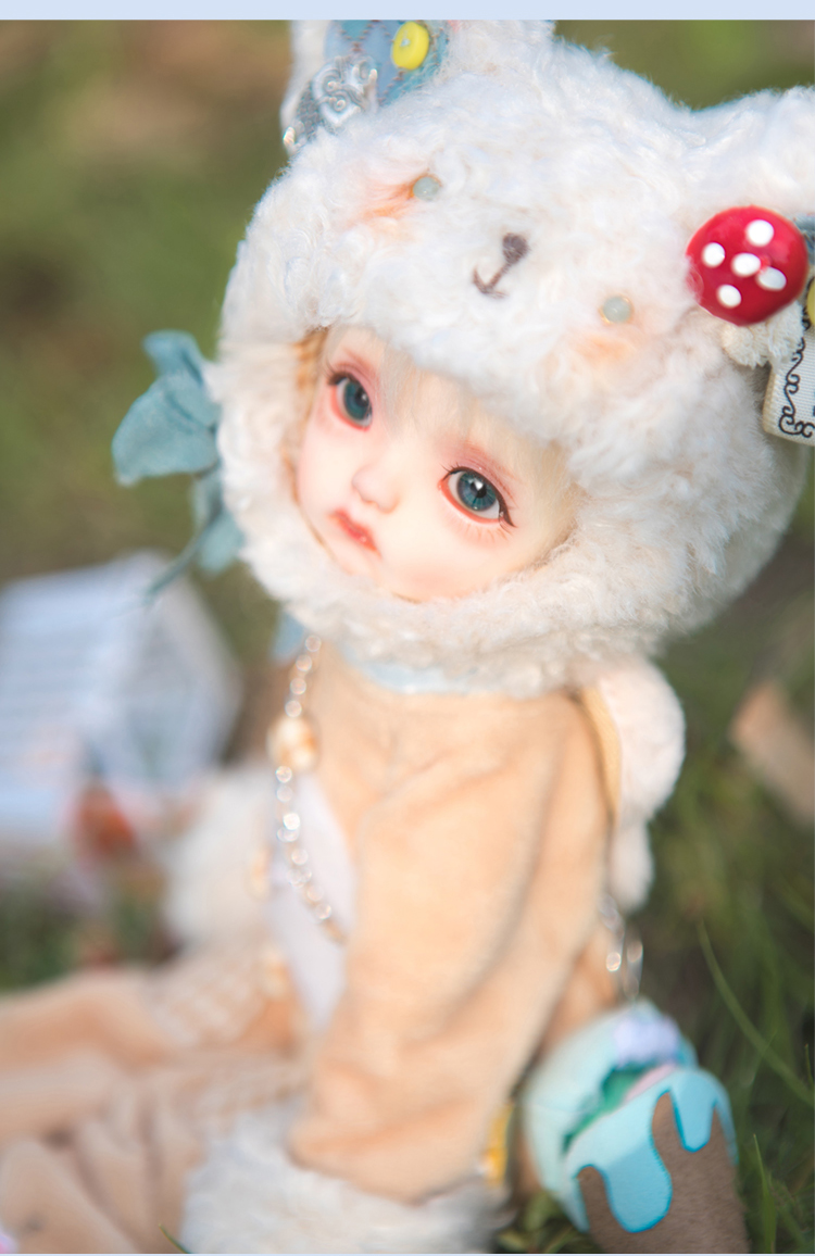 bjd娃娃男娃6分 龙魂bjd冰淇淋可爱风小熊sd人偶 全套(含面妆,限量50