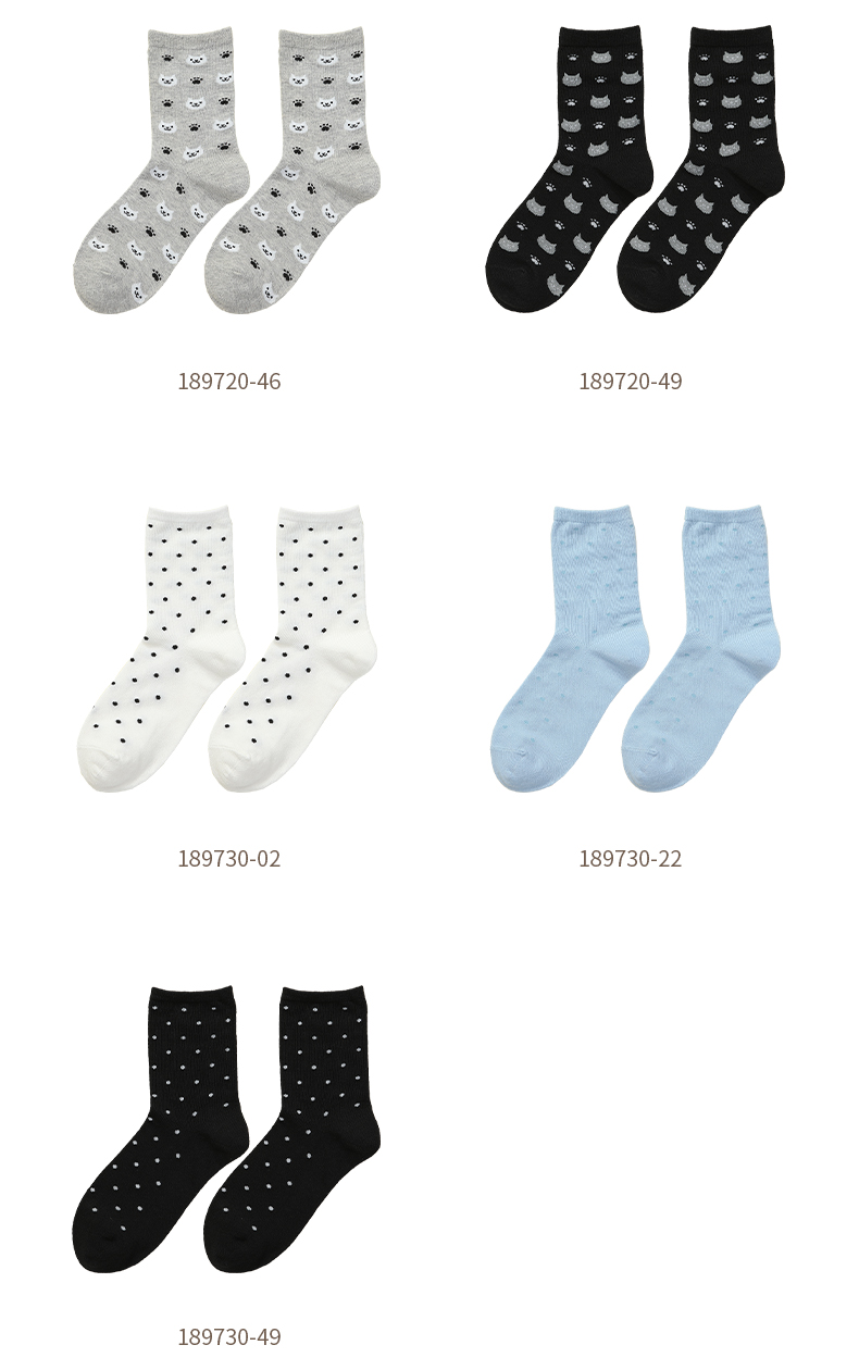 tutuanna袜子 女 爱心满印可爱舒适短袜 189710-45 22-24【图片 价格