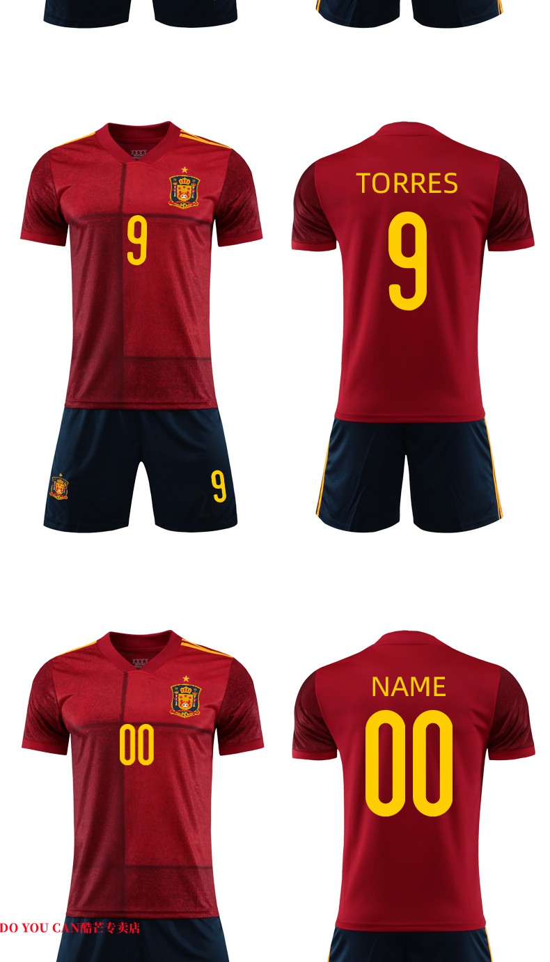 腾讯·体育nba专卖2022欧洲杯西班牙队足球球衣订制主场客场佩德里