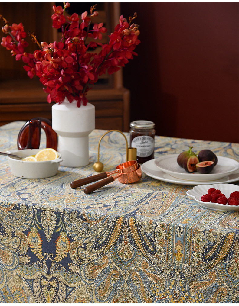 台布餐桌布长方形高档阳春小镇欧式茶几桌布西餐复古长方形家用餐桌