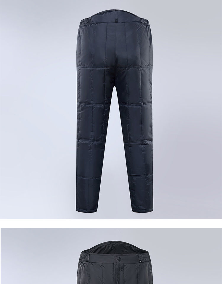 超薄羽绒裤男内穿冬季男外穿高腰加厚直筒保暖宽松透气加大码中老年