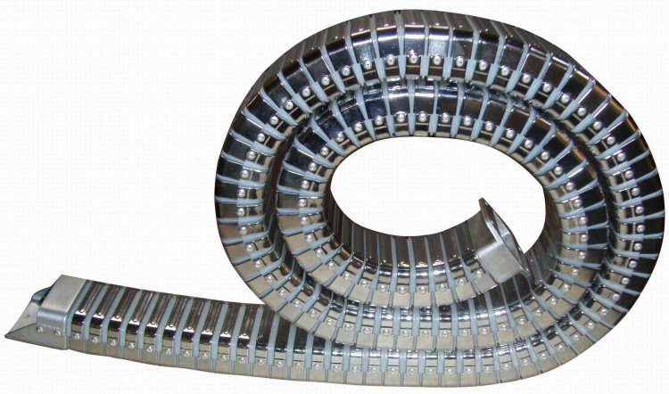 拖链线槽保护套导向槽履带机床矩形金属软管钢铝钢制坦克链 矩形管25