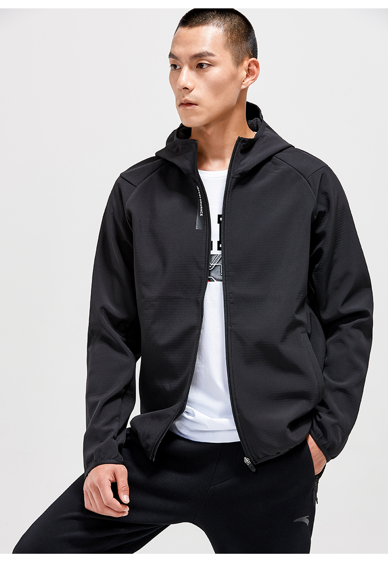 外套男款2021冬季新品连帽开衫拉链梭织运动上衣男士休闲运动风衣网店
