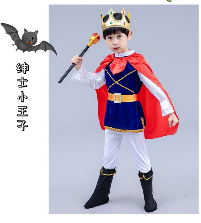 男童幼儿童万圣节服装男童装国王衣服小男孩小王子cosplay表演 a款