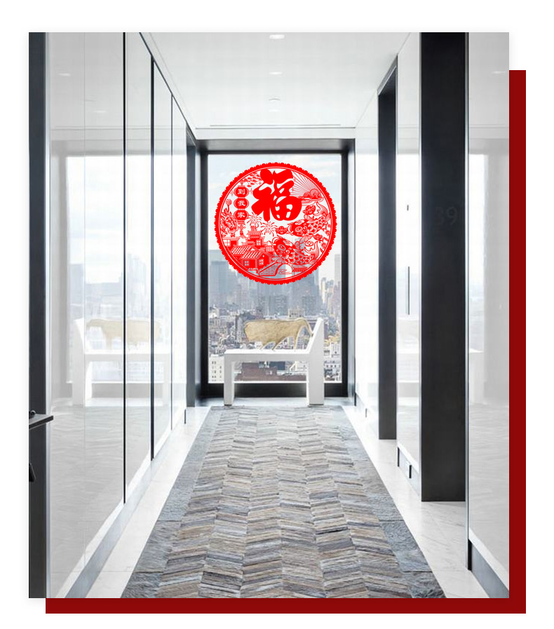 嘉迅鸽乔迁之喜装饰静电贴窗花玻璃贴新居进宅大吉福字门贴窗贴布置