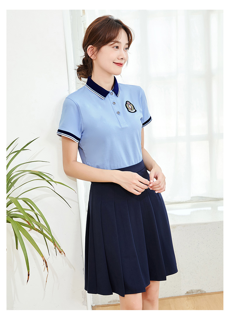 幼师服装幼儿园老师工作服春秋园服夏季衫短袖恤女套装早教中心 a