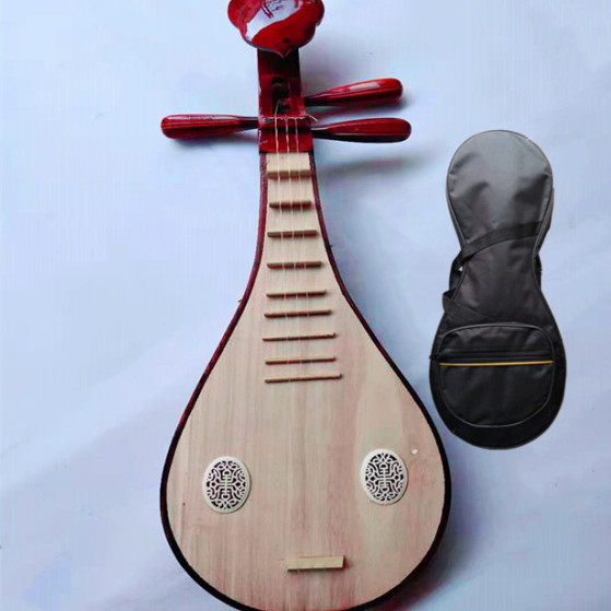 自产业余练习民间弹拨伴奏乐器票友伴奏土琵琶柳琴道具 三弦九品 无包