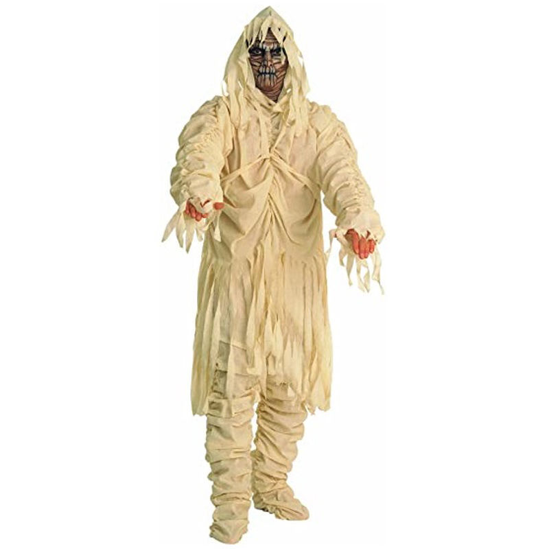 万圣节恐怖丧尸cos服饰酒吧舞台木乃伊黑白无常死神恶魔衣服 女白色