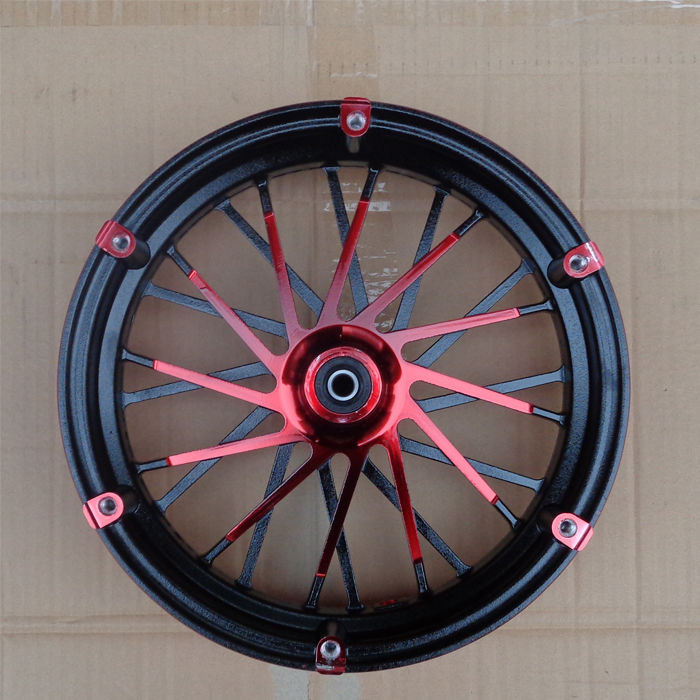 12寸 电摩改装 前轮毂 鬼火战速 小龟王 电动车 m3m5 小猴子 怪兽前轮