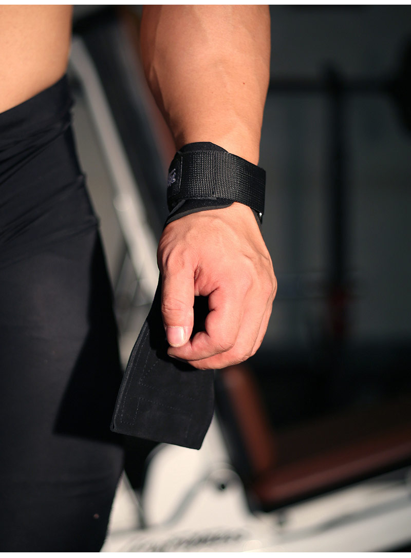 旗舰京选单杠护手腕带健身助力带硬拉牛皮护腕带引体向上护手掌护具