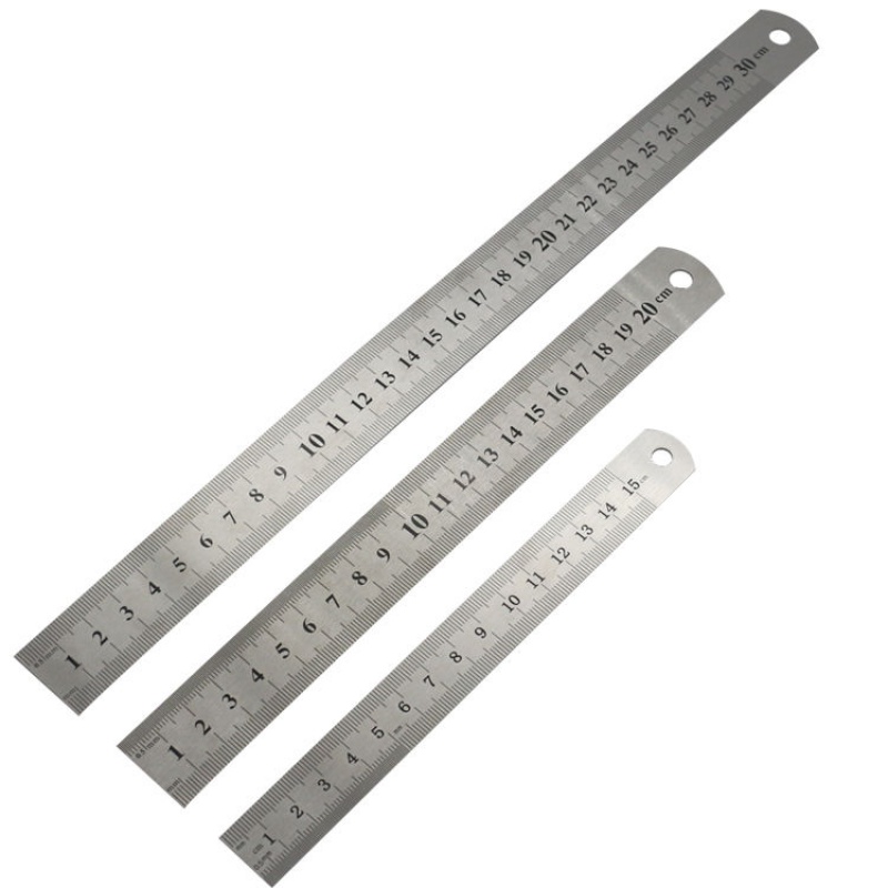钢直尺15 20cm厘米钢板尺 刻度尺 钢皮尺 绘图钢尺子手动测量工具 15