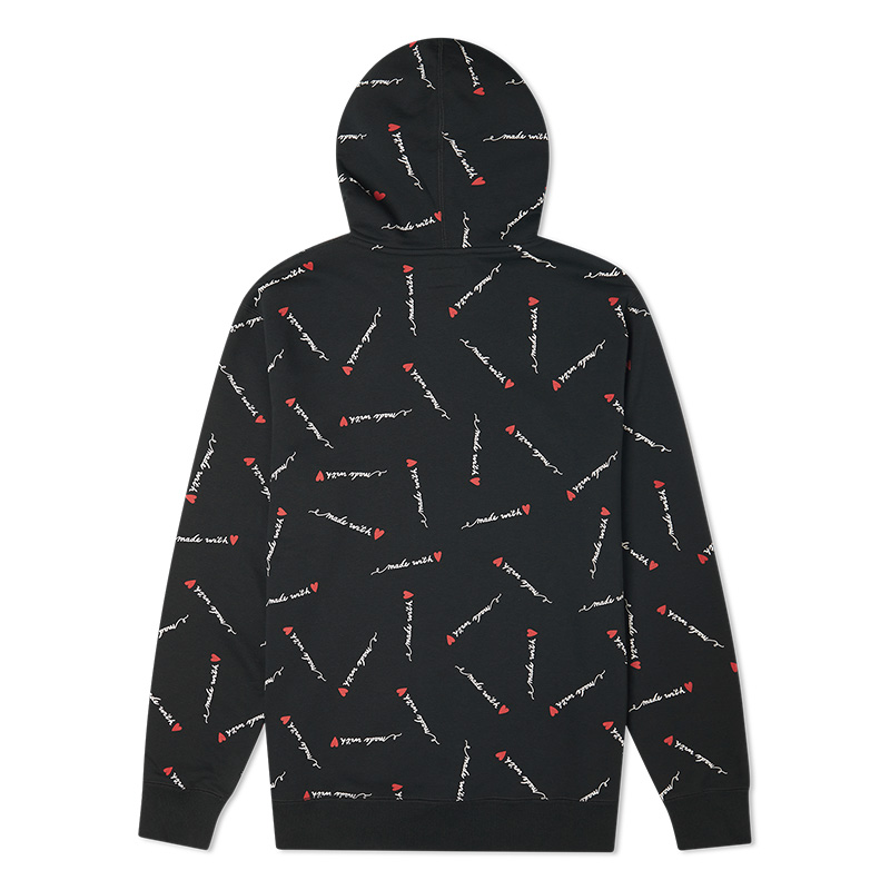 yysports 匡威卫衣男装秋季新款印花黑色运动服套头衫10022411-a01