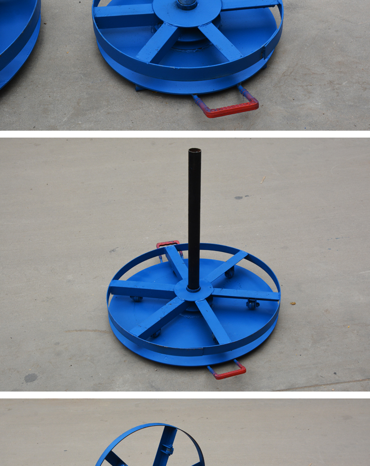 2米5吨放线神器放线架 槽钢式直径1米常规5轮5支撑 承重3-5吨【图片