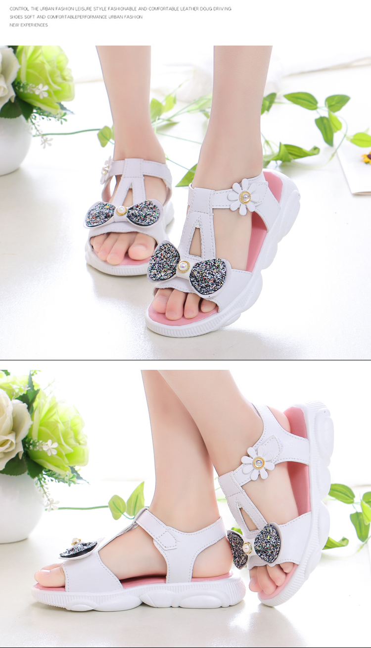 女孩凉鞋914岁中小学生少女生凉鞋夏天2021夏季中大童公主鞋软底耐滑