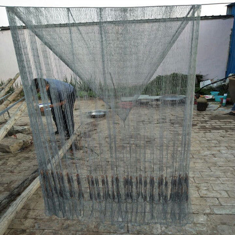 纯手工编织大力马撒网手抛网旋网捕鱼网抛网传统手撒网自动打渔网