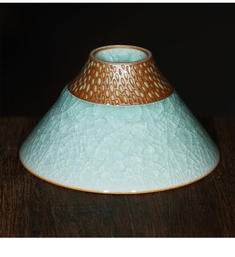 道诣堂叶小春龙泉青瓷茶杯名家作品哥窑功夫茶具小号品茗杯冰裂纹釉