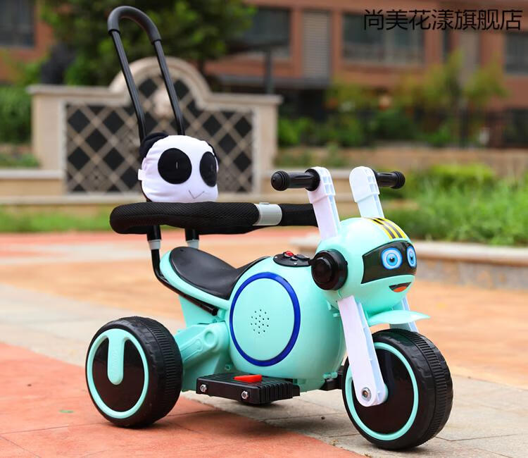 2022新款贝多奇儿童电动摩托车三轮车1-2-3-4岁轻便手推车小孩充电