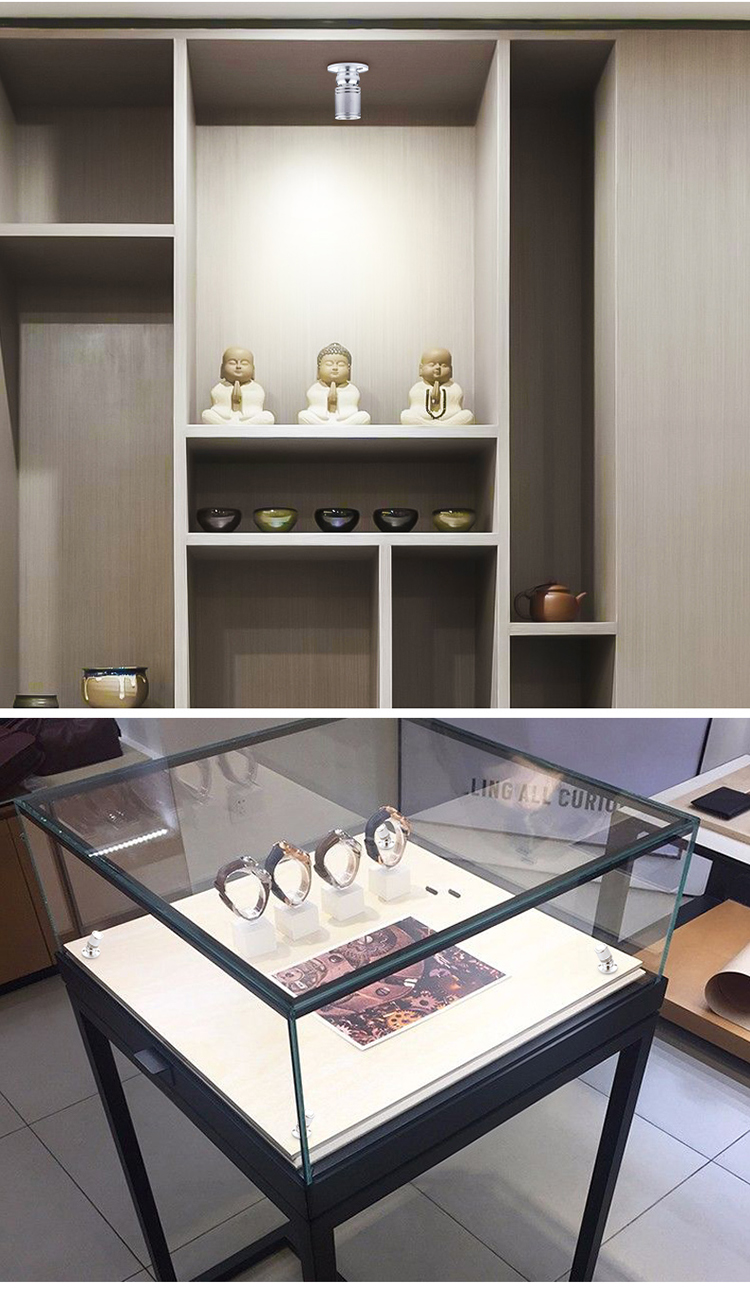 猫眼灯展柜迷你小射灯led嵌入式小猫眼灯开孔2公分2cm1w小孔灯筒灯