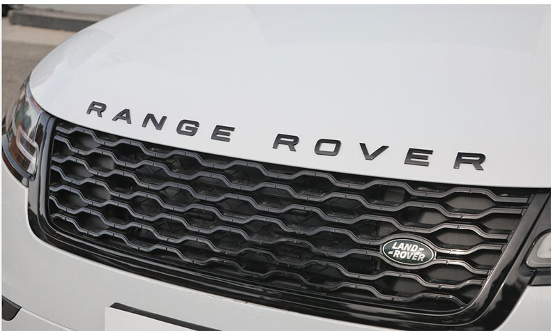 字母 机盖标贴极光揽胜运动版前后英文标志 路虎中网标-黑底银字