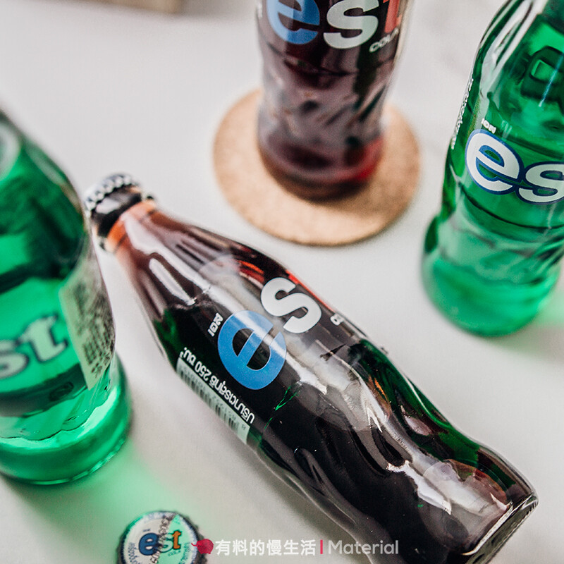 泰国est可乐肥宅快乐水奶油苏打味汽水碳酸饮料250ml可乐奶油苏打各6