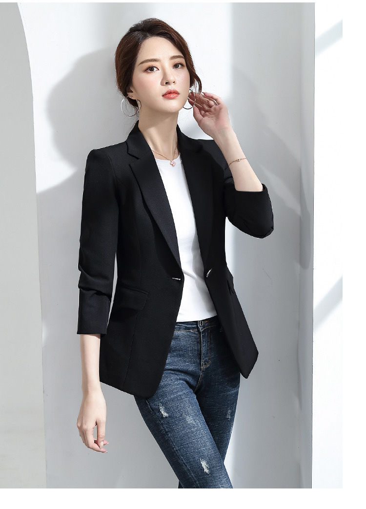 女装新款小西装外套女春秋新款韩版修身气质休闲百搭女士西服外套上衣