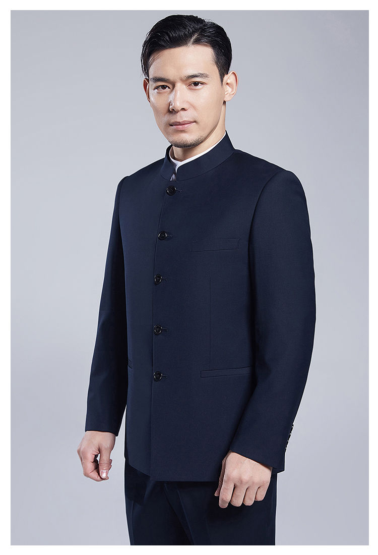 特价捡漏恒源祥高端品牌同款中华立领男士中山装西服套装职业中式西装