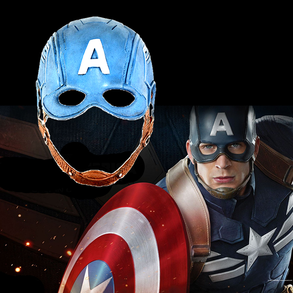 黑豹头套新面具派对演出舞会道具闪电蝙蝠侠搞笑英雄美国队长 美国