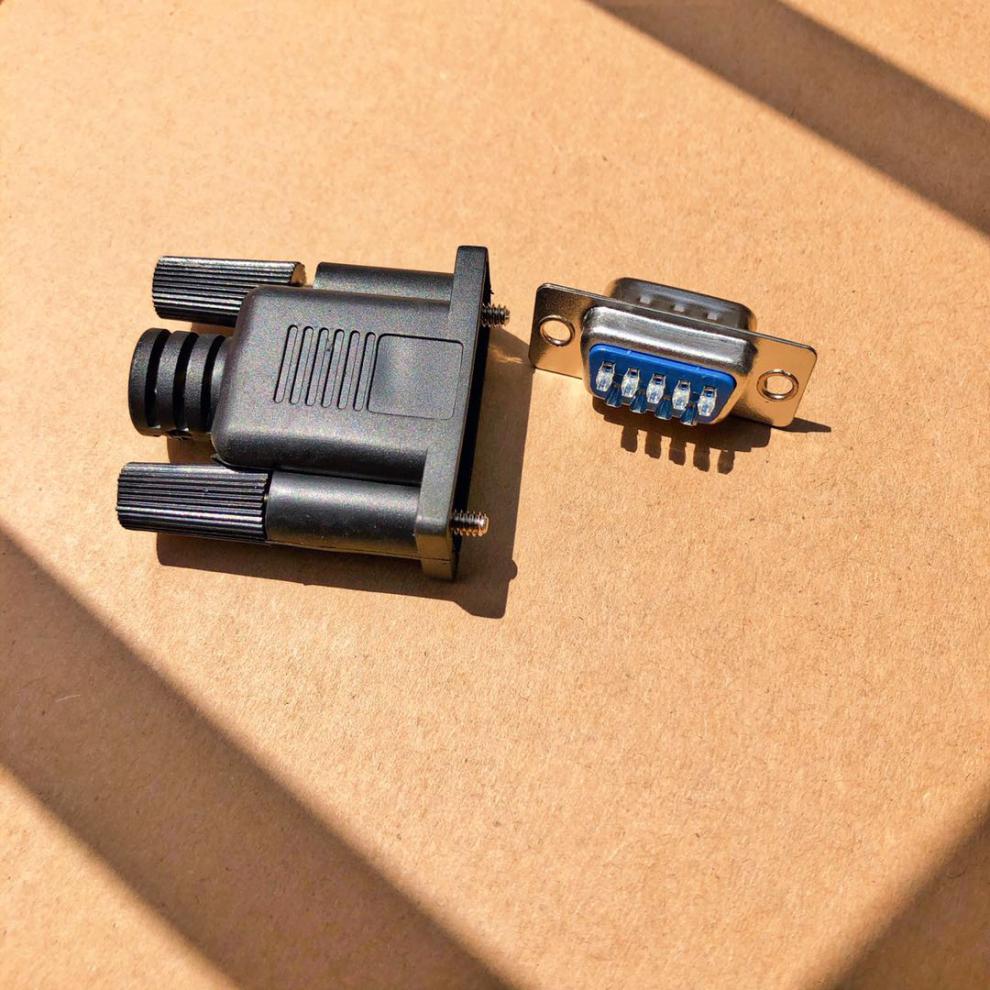 db9焊线式公头母头连接器rs232串口9针9孔插头焊接
