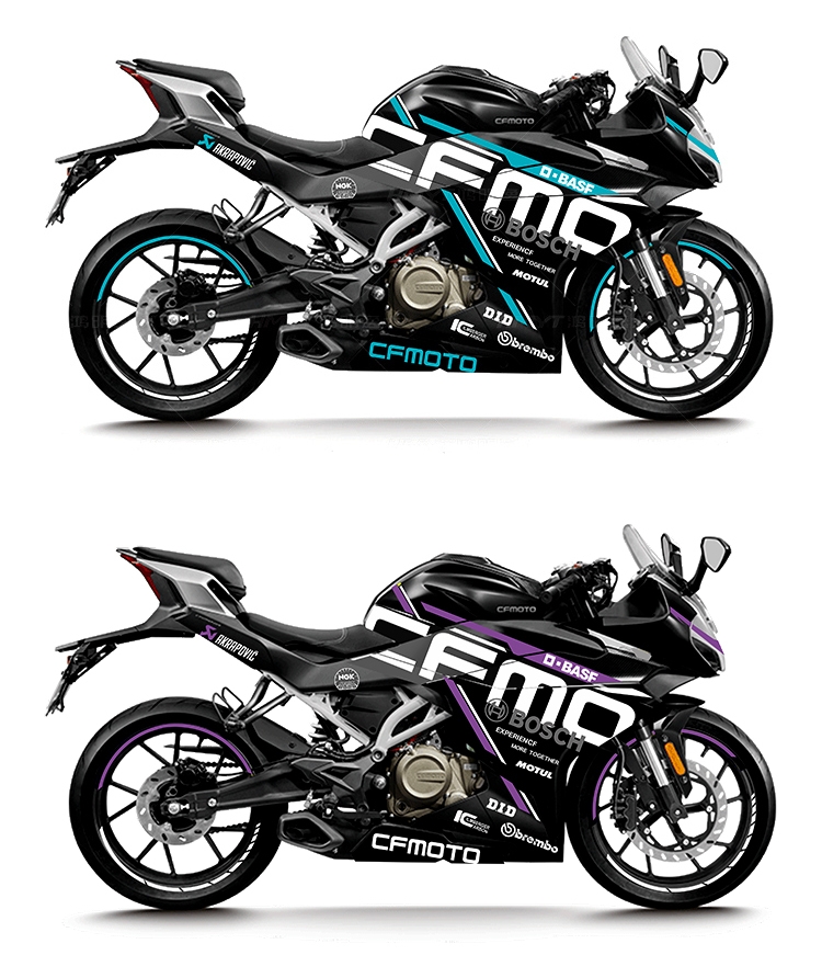 hmyt适用春风摩托车250sr全车版花拉花轮毂轮圈贴花防水贴纸贴膜升级