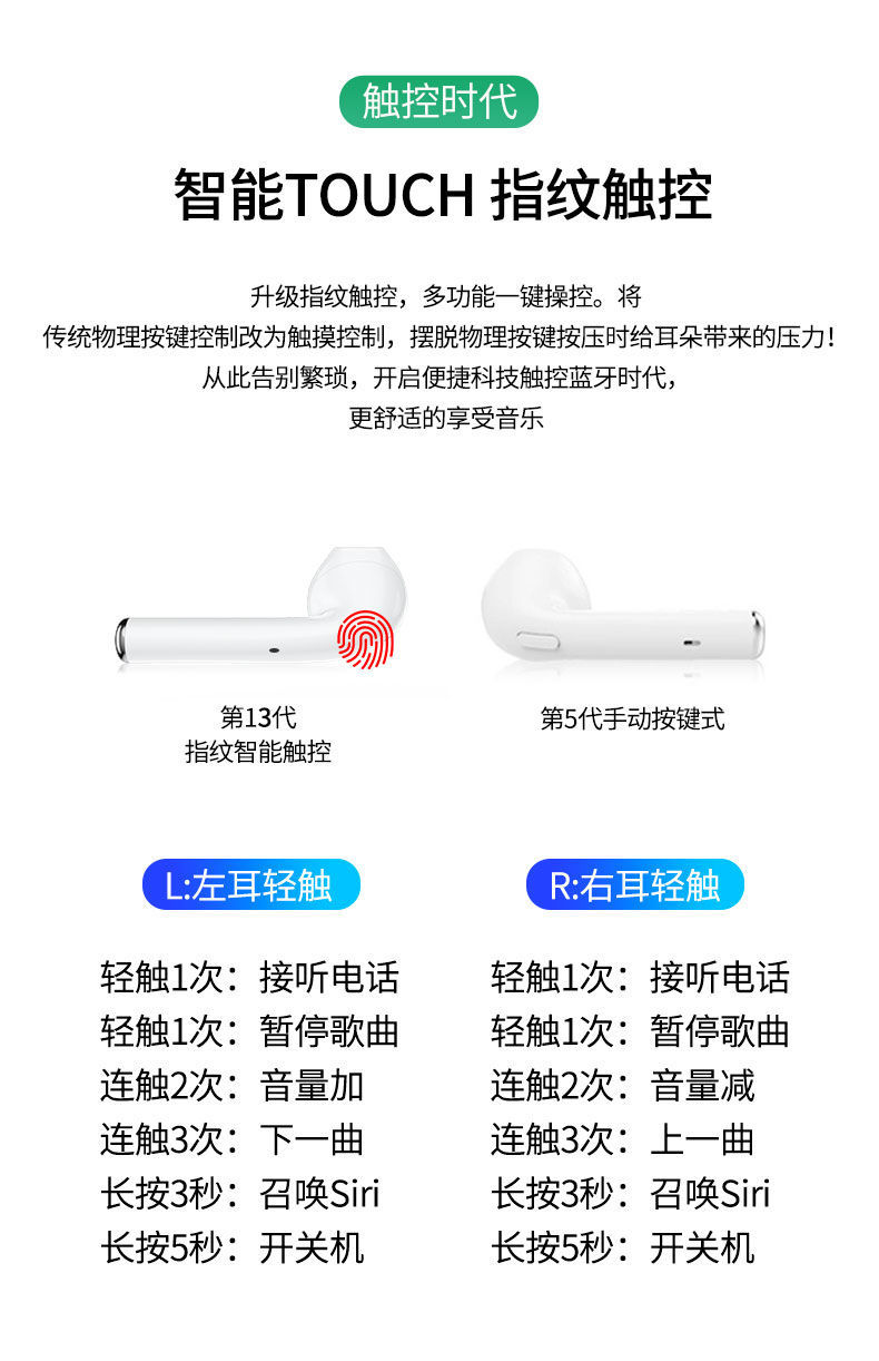 苹果双耳运动音乐耳机卡通安卓华为小米oppo蓝牙耳机通用女生情侣款
