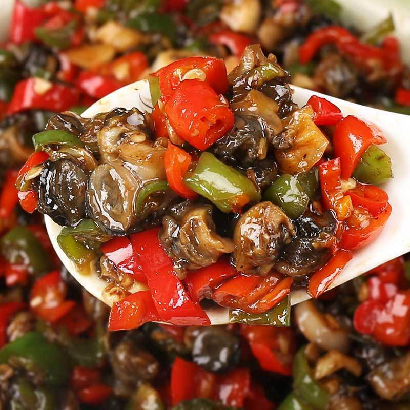 彩椒螺狮肉三知情湖南特产螺蛳肉辣椒酱下饭菜辣酱香辣自制农家田螺丝