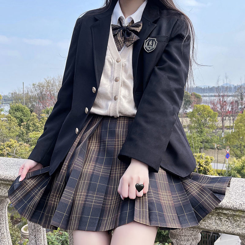 斐珺【旧时光】娅诗蜜 jk制服正版原创 春款日系学生jk制服格裙学院风