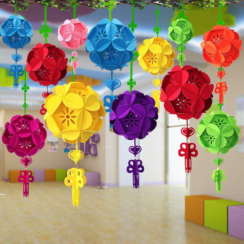 三商场店铺装饰珠宝店吊顶挂饰幼儿园开学创意环境布置吊顶立体花球