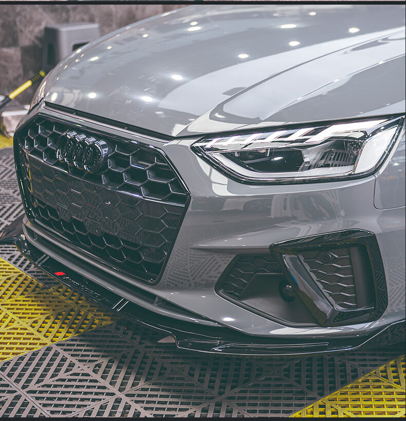 2021款奥迪a4l外观改装中网框前脸黑武士装饰黑色车窗饰条配件s42021