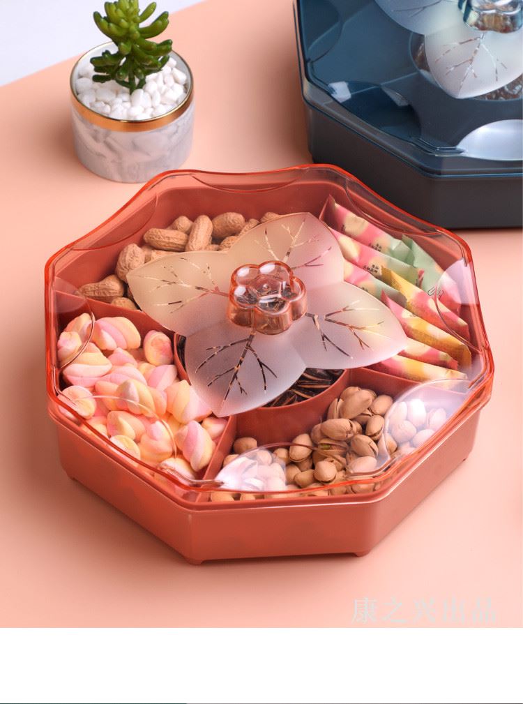 过年零食摆盘瓜子花生糖果盘八宝盒干果盘年货糖果盒新年糖果盘20新款