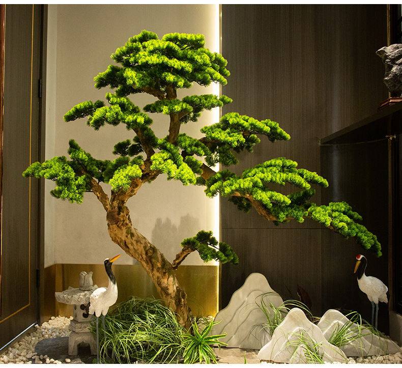 可狄(kedi) 迎客松仿真树大型假树新中式造景室内外松树酒店橱窗装饰