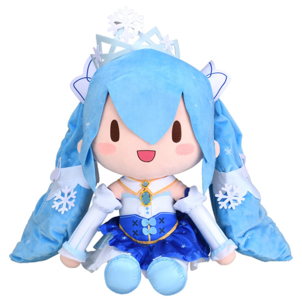 傻fufu初音现货sega初音未来蝴蝶结fufu雪初音公式服趴趴毛绒公仔团购