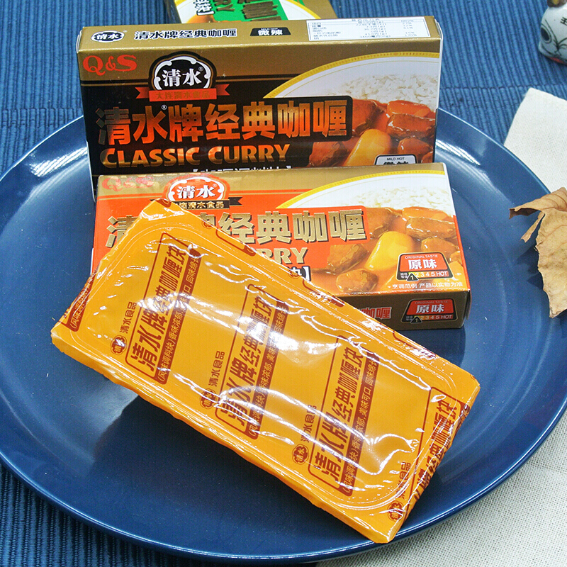 清水牌经典咖喱块 网红咖喱 清水牌经典原味咖喱块100g/盒家用日式