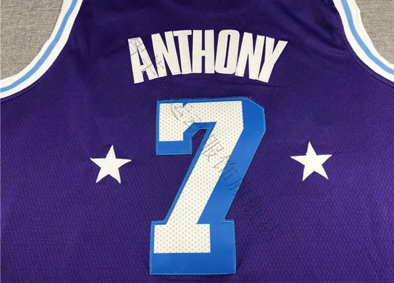 滕讯体育nba全湖人安东尼7号刺绣球衣威少6戴维斯复古篮球服男女运动