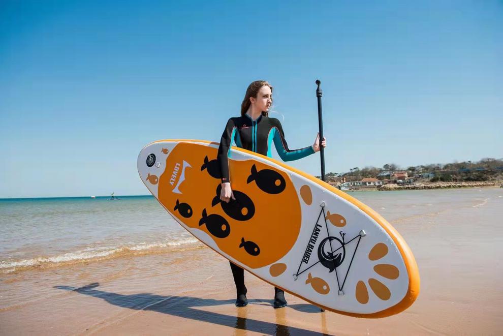 sup桨板美国roc站立式sup桨板双层加厚欧美原厂充气冲浪板成人划水