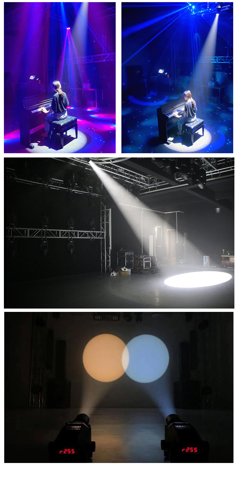 led暖白迷你追光成像灯小射灯cob投影聚光灯主播领舞主体舞台 30瓦正