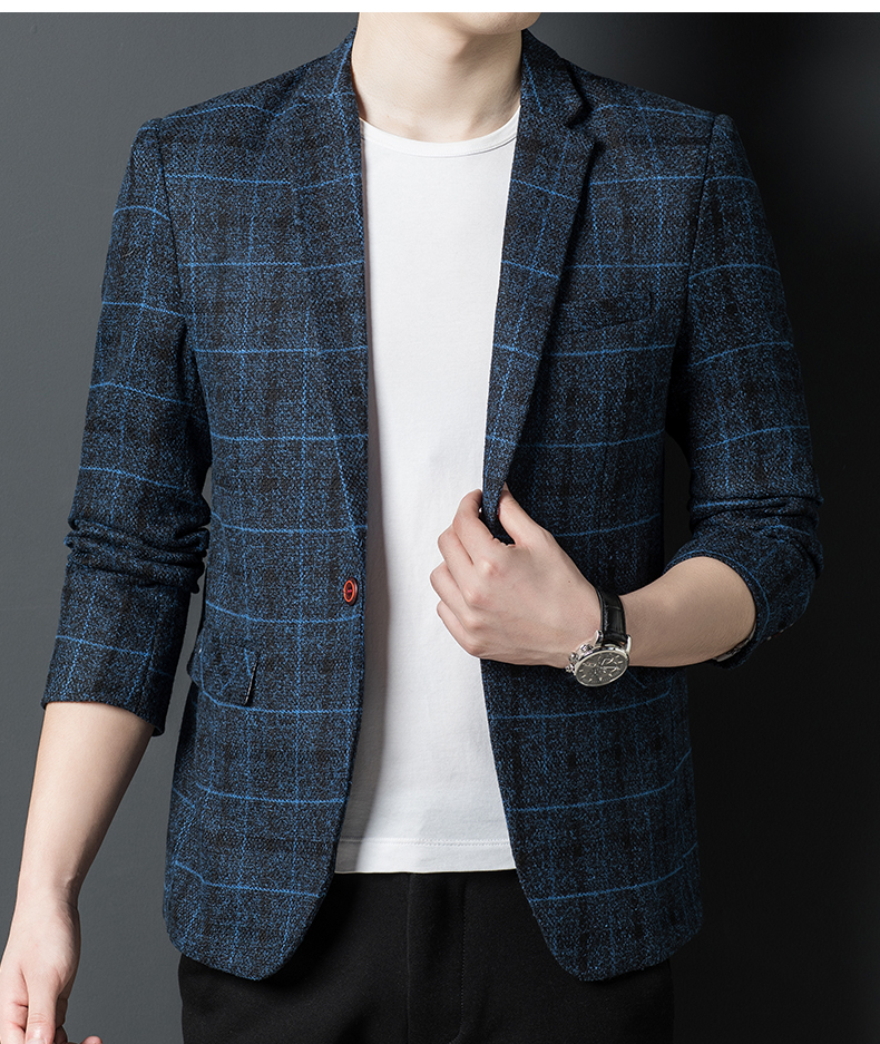 aemape美国苹果西服男秋冬款男士韩版休闲小西装单西外套灰色m