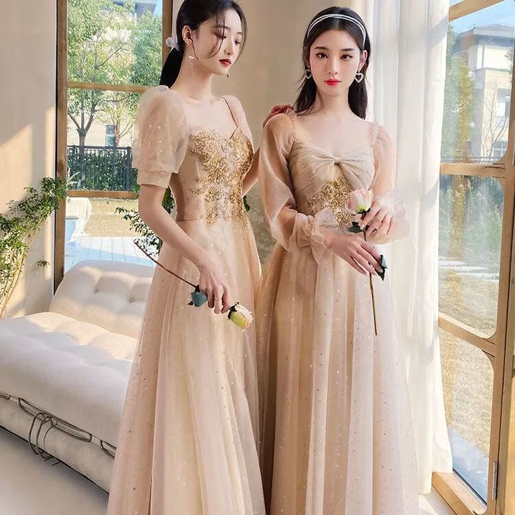 伴娘服装姐妹团礼服套装伴娘服2022新款春夏季姐妹团晚礼服平时可穿