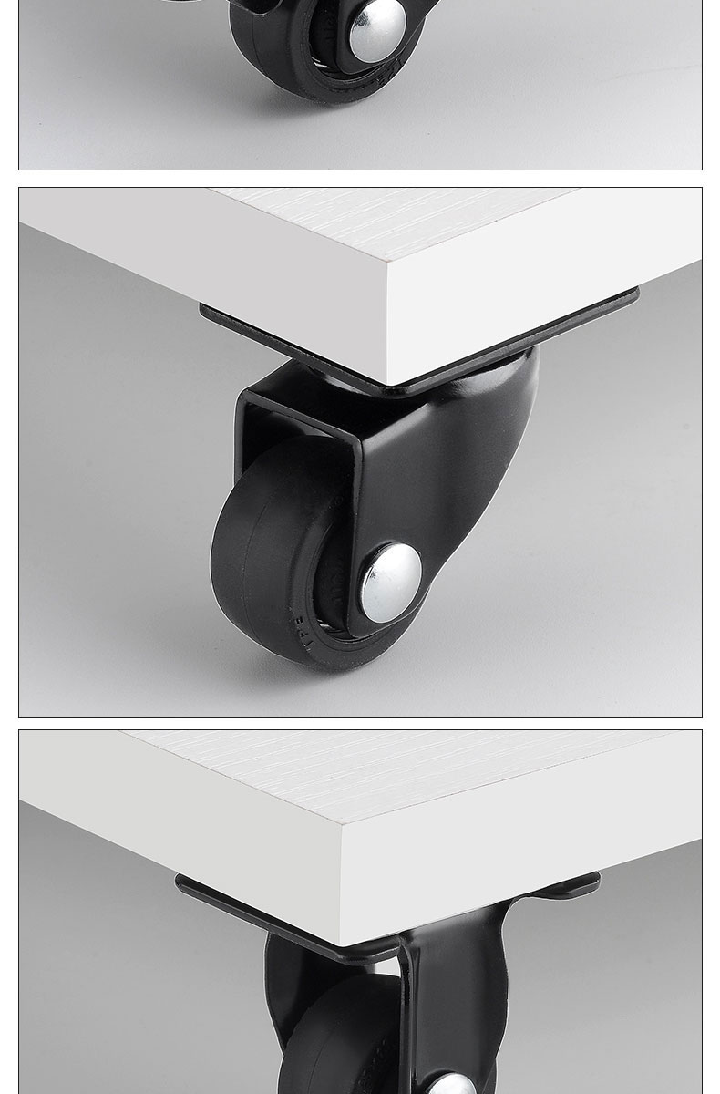 京鹤1寸黑色橡胶迷你滑轮家具小号微型带刹车小型脚轮万向轮轮子1英寸