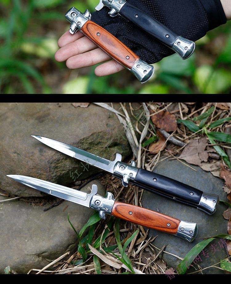 智宙同款京选高硬度短刀退役随身锋利小刀匕手战术防身具红木